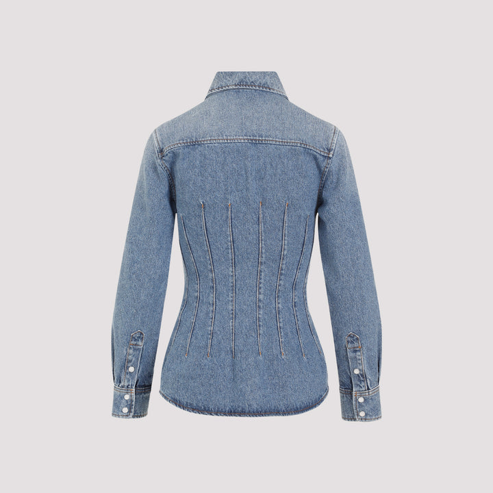 Chloe Denim&leather - Blu | 04b21929dbe68bcdd59837fe481857c1a2609952