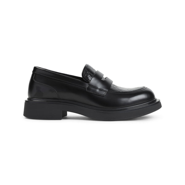 Black Enki Calf Leather Loafers