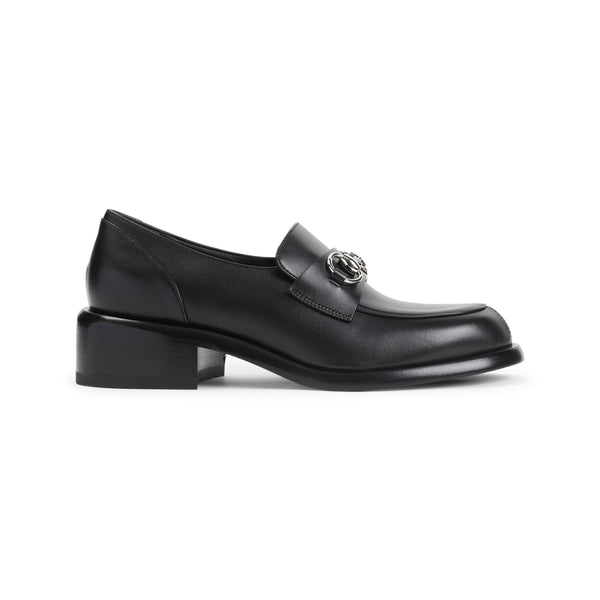 Black Savoy Leather Loafers