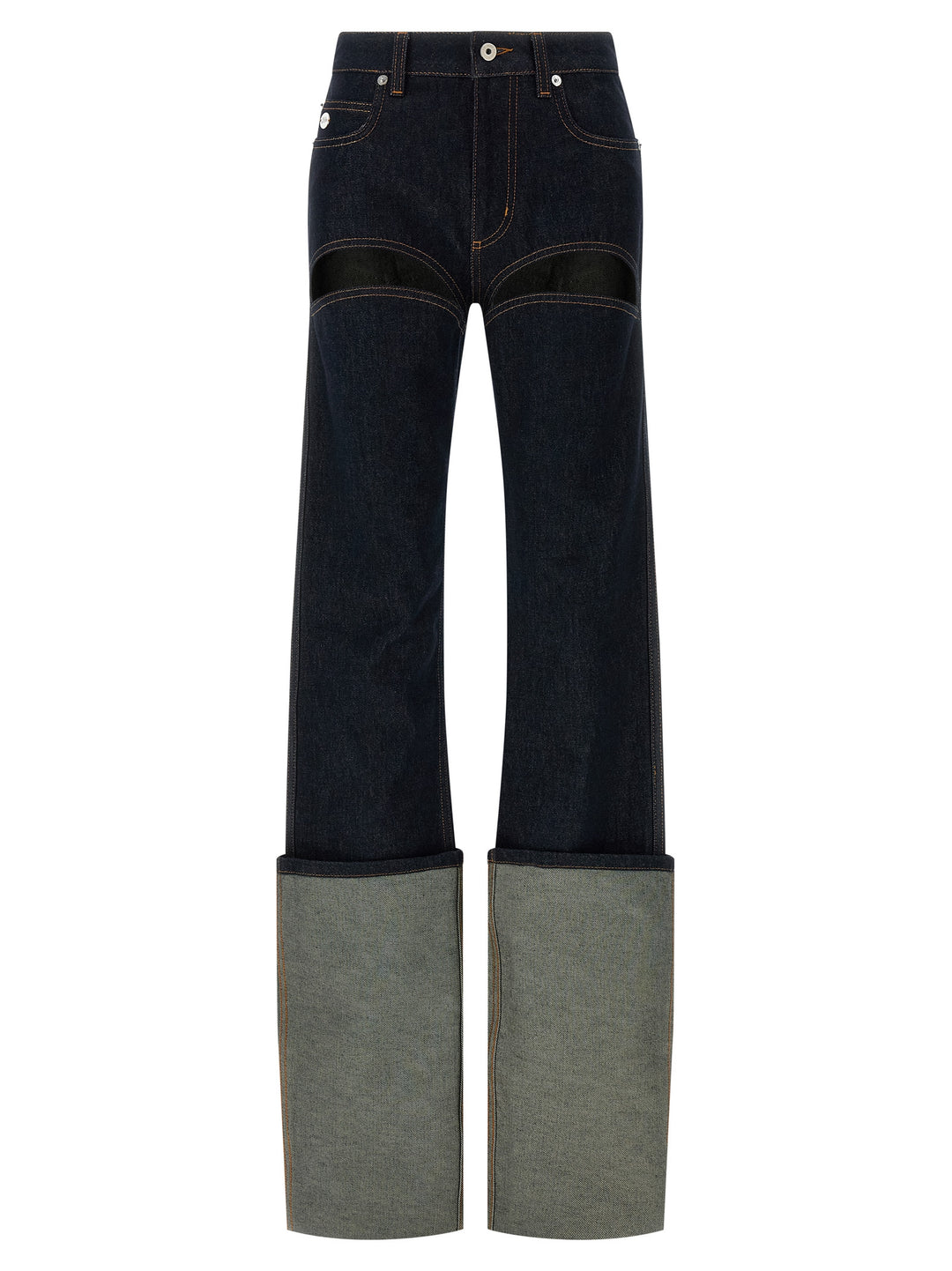 Jean Paul Gaultier Denim Pants With Cuts On Front Jeans - Blu | 4fe424668cb16acffb2cf06901e91804d892d500