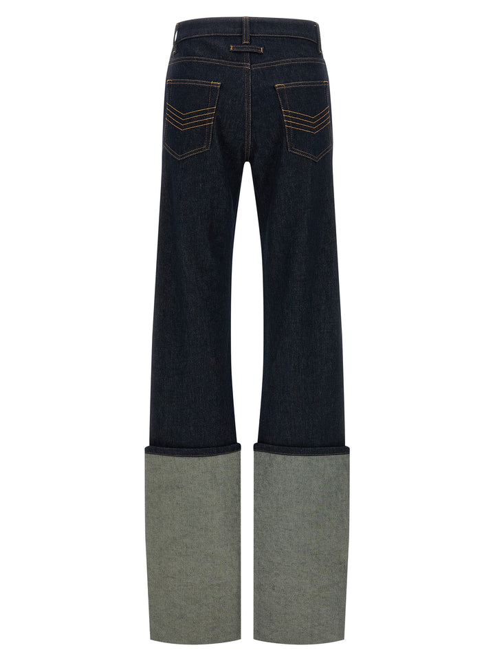 Jean Paul Gaultier Denim Pants With Cuts On Front Jeans - Blu | 8277c42440c4dade62471829a01a363e1d223561