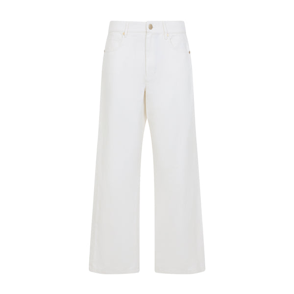 White Onorata Cotton And Linen Pants