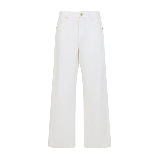 White Onorata Cotton And Linen Pants