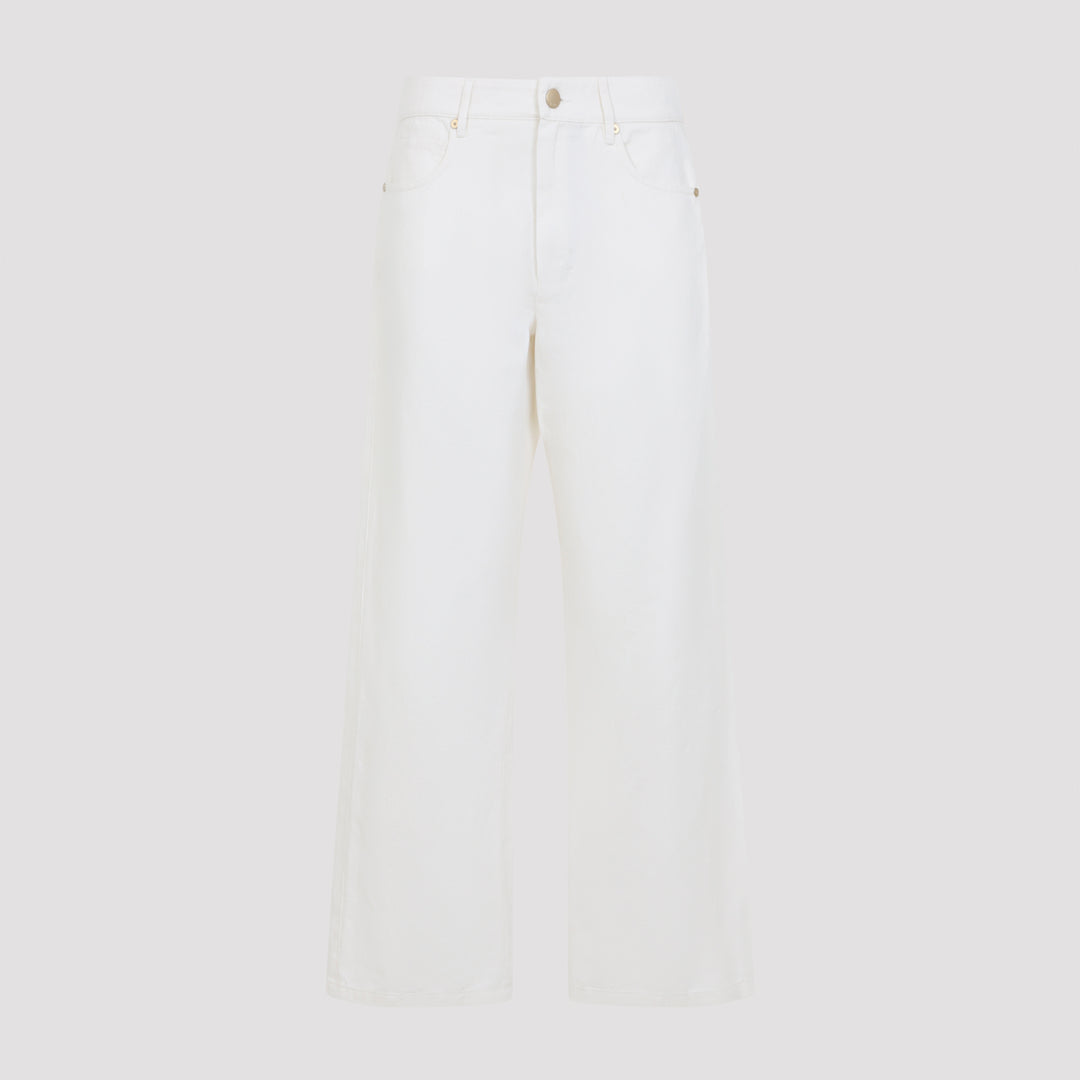 Max Mara`S Regular & straight leg - Bianco | 5b43581d7ea31b8548427b3dc438f8fb096b8322