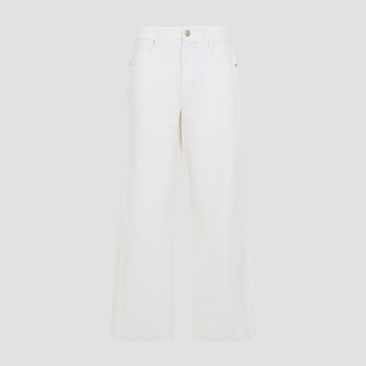 Max Mara`S Regular & straight leg - Bianco | 5b43581d7ea31b8548427b3dc438f8fb096b8322