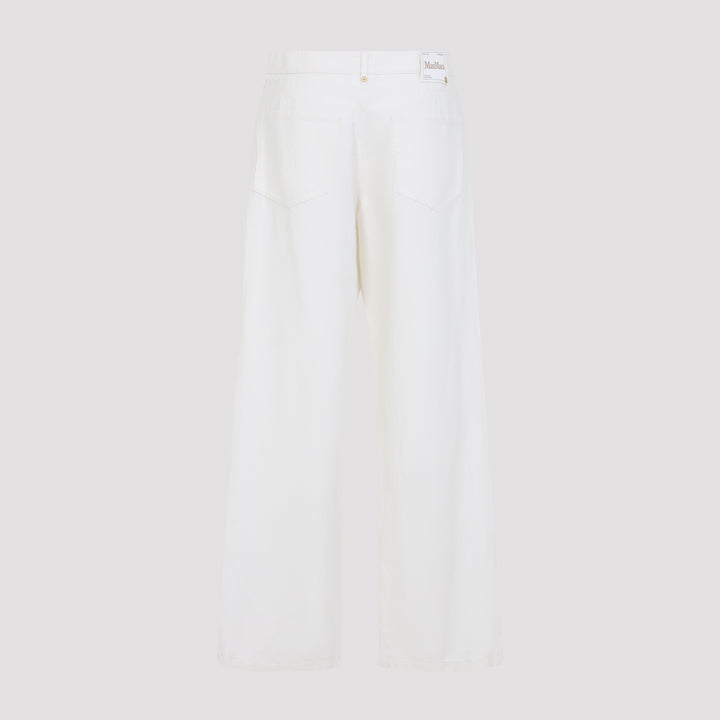 Max Mara`S Regular & straight leg - Bianco | fd533e5e3eca3fbc5a6f19001f9374c0869f36a5