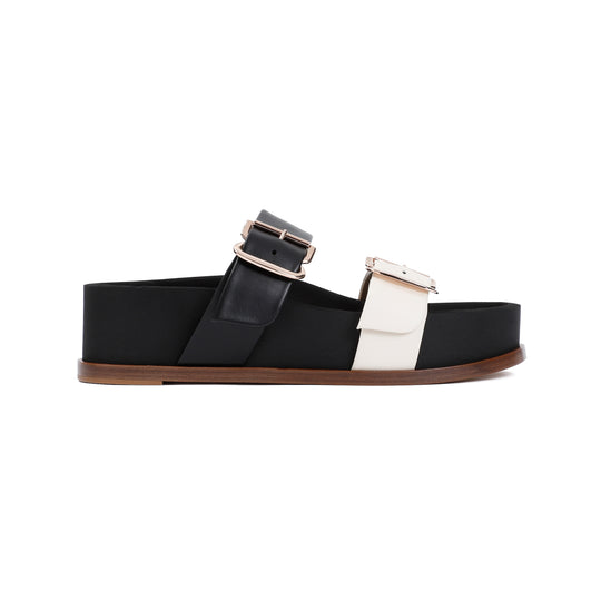 Black Wren Lamb Leather Sandals