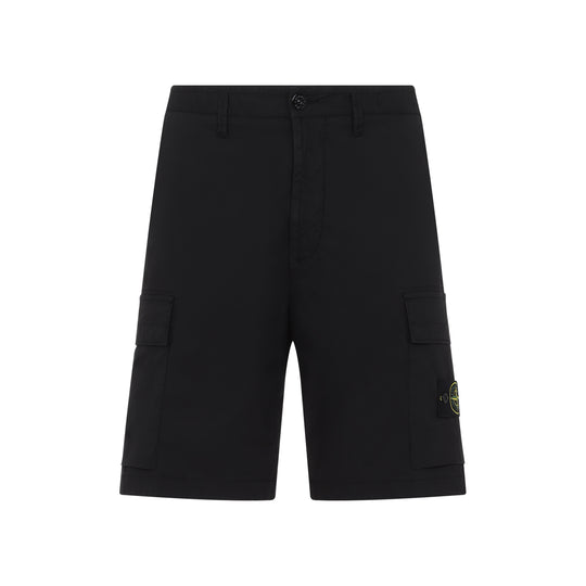 Black Cotton Shorts