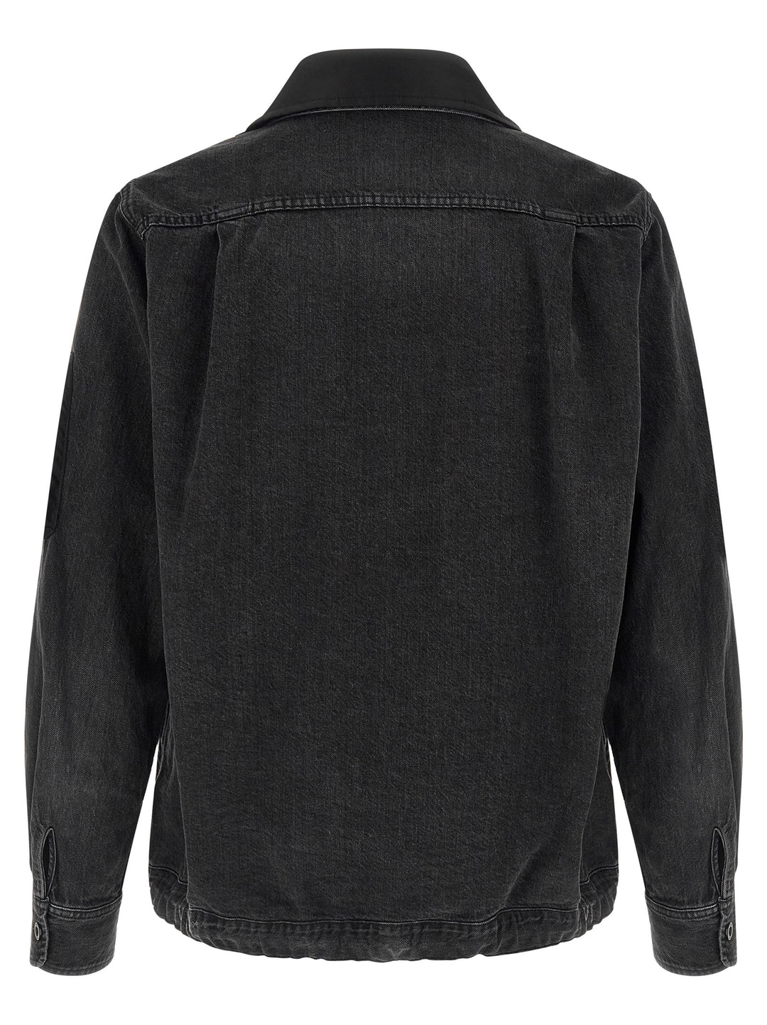 Sacai Nylon Insert Denim Jacket Puffer Jackets - Nero | 2b4bf145ed44d74d26c29abe643fa5cf40af9194