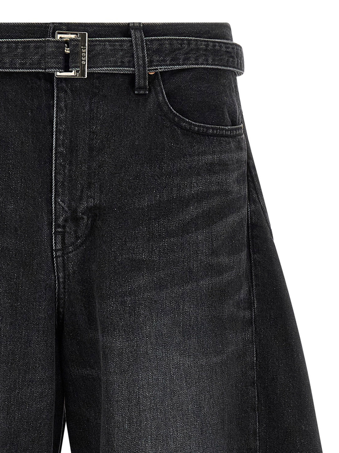 Sacai Extra Leg Jeans - Nero | 8d8b76c92002744a0460937cf6ab1f1ffd1e6b2a