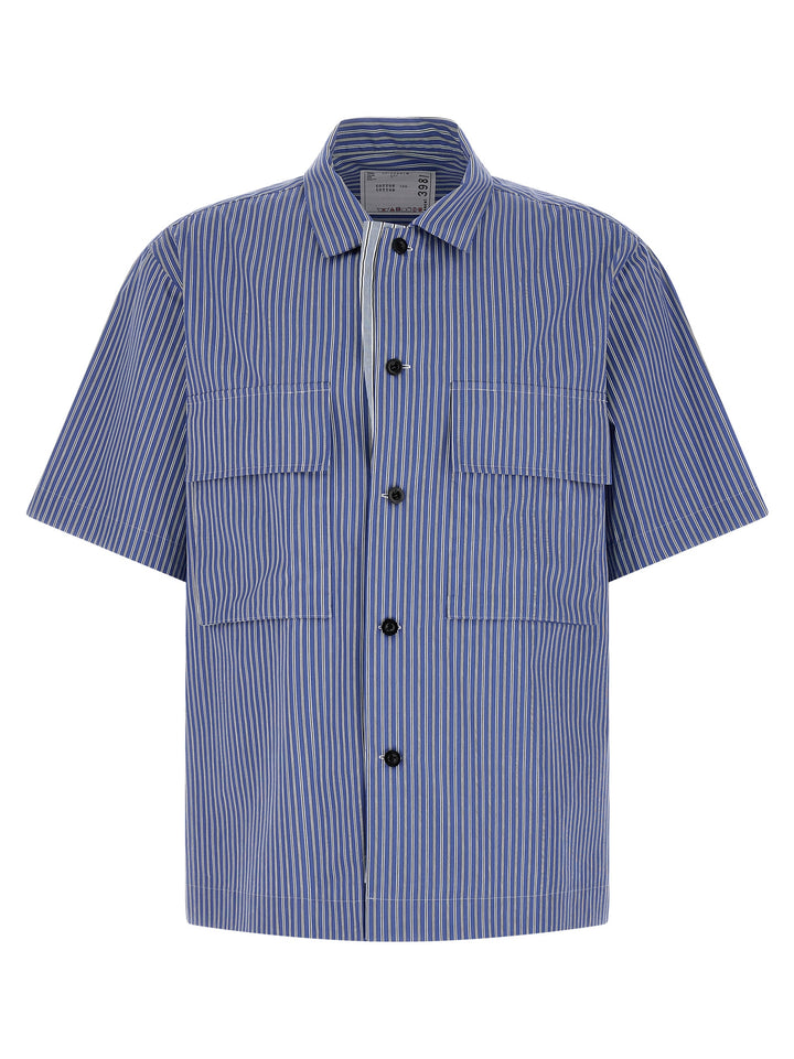 Sacai Striped Shirt Camicie - Celeste | 767b7407587d2c267142e53faa879a8510a1a813