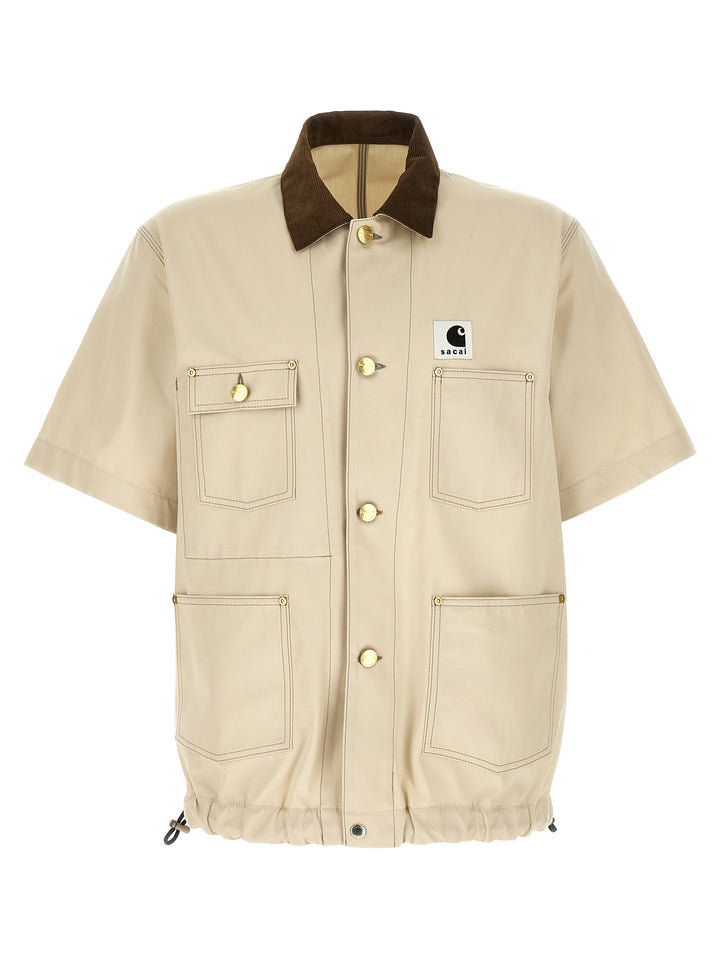 Sacai Duck Camicie - Beige | 78023e1fa08c45f61904ec86ee68fd1f3c1ddc12