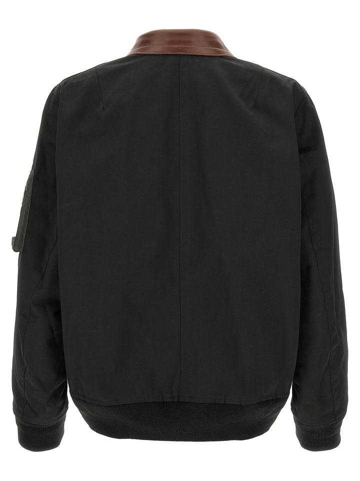 Sacai Cotton Blouson Jacket Puffer Jackets - Nero | d8d9f99c1225694e93e6026a448b16f10a3c7e18