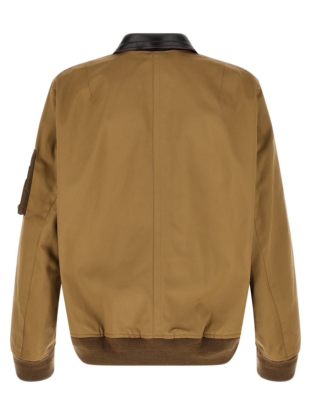 Sacai Leather Collar Blouson Puffer Jackets - Marrone | ee84c07d419ae1cb4dd5fe0e3af043a695f9b6df