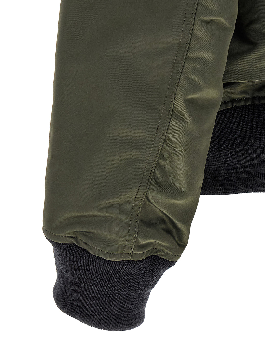 Sacai Double Layer Blouson Puffer Jackets - Verde | 383b104773f74f30dcb8517c4396280f7ba42846