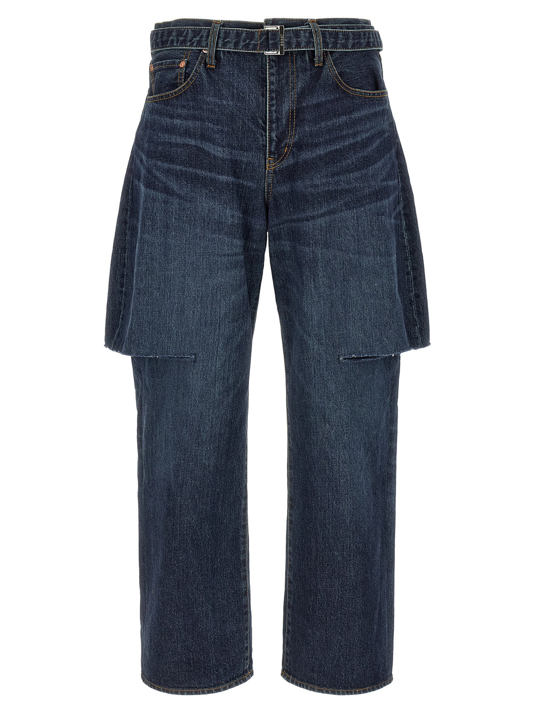 Sacai Cut-Out Jeans - Blu | c2960bd3a1dcc4ea1537a087dd3b8d9fde4e9c2b
