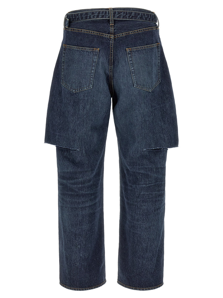 Sacai Cut-Out Jeans - Blu | cd90e2fe34c4322c38531d709d5bda1f95bc3829