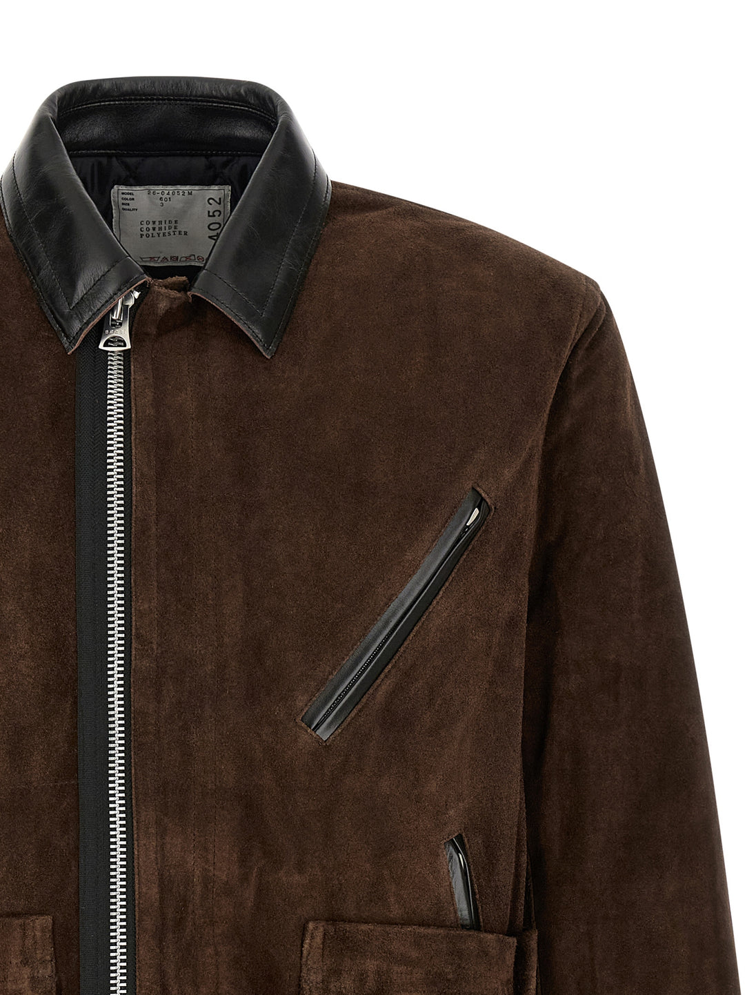 Sacai Suede Blouson Puffer Jackets - Marrone | 9c621cb29f7411194c9321d80441e3eeb9542ea0