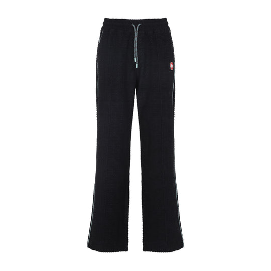 Black Cotton Towelling Joggers