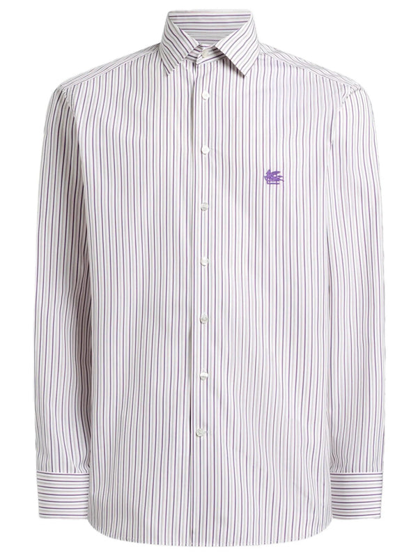 Camicia Logo Roma Con Stampa A Righe