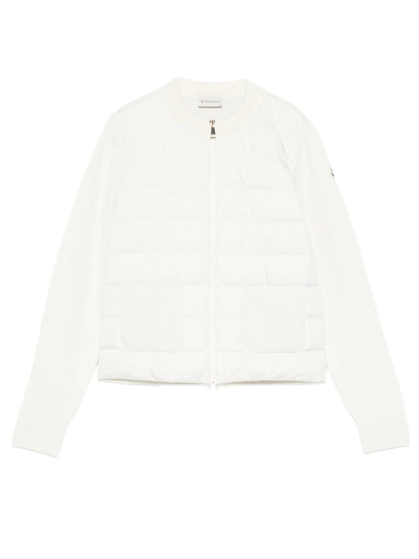 Cardigan Imbottito In Lana Con Zip