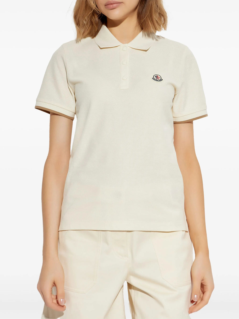 Moncler Polo - Nude & Neutrals | 0b1129ed2a87bf40bcd4d17d7f7e8022ecd25d82