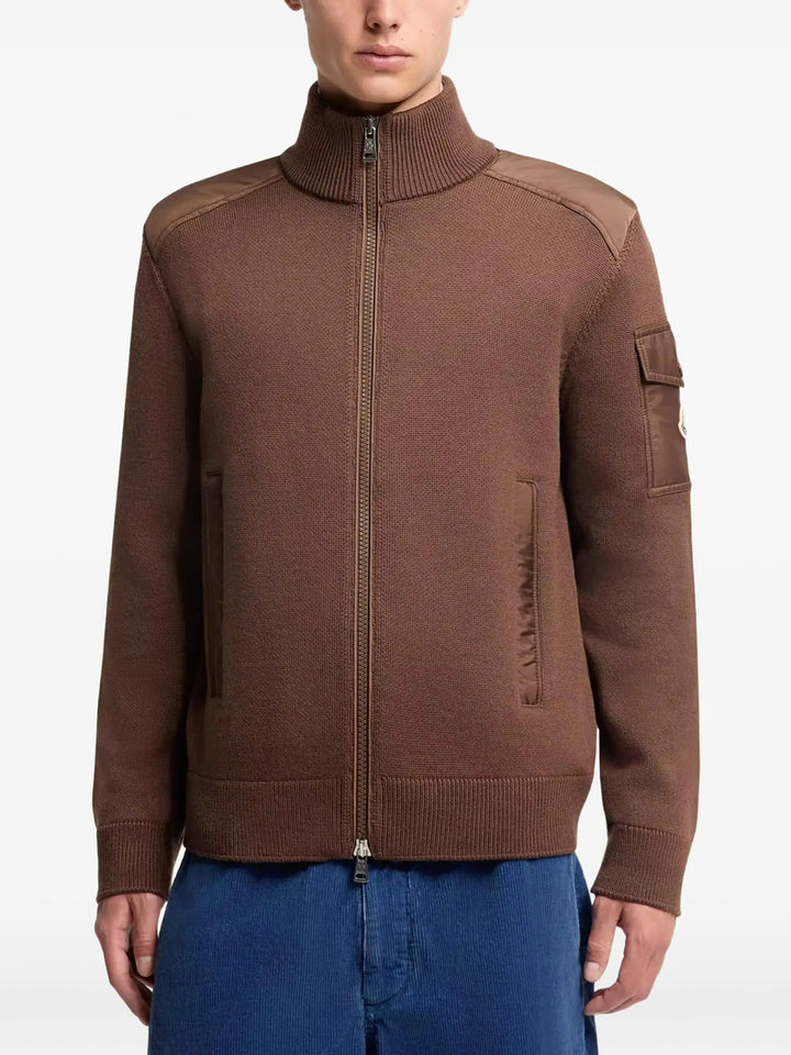 Moncler Cardigan - Marrone | 8654e37aa2bda7e1f256a785c83d7e5f453a677d