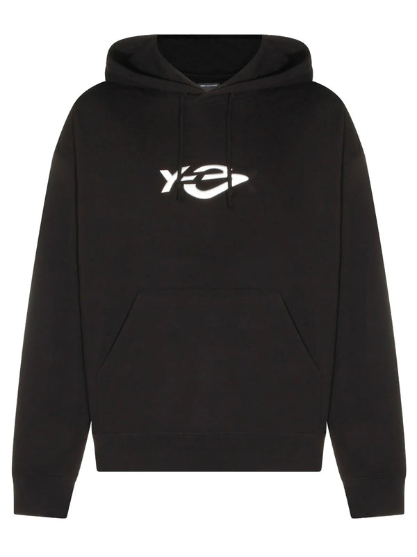 Felpa Con Cappuccio Y-3 In French Terry Logo Liquid
