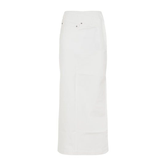 White Cotton Deconstructured Skirt