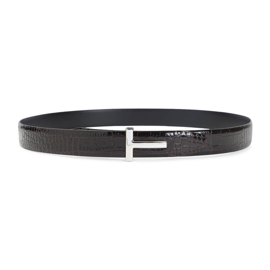 Espresso Brown Calf Leather Belt