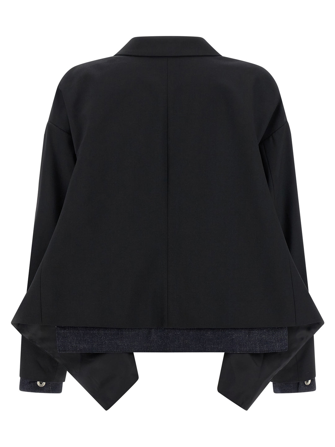 Sacai Denim Insert Blazer BlazerS - Nero | b231064c5fe5bf65cb9f1a9b9390fadb2e7d5c39