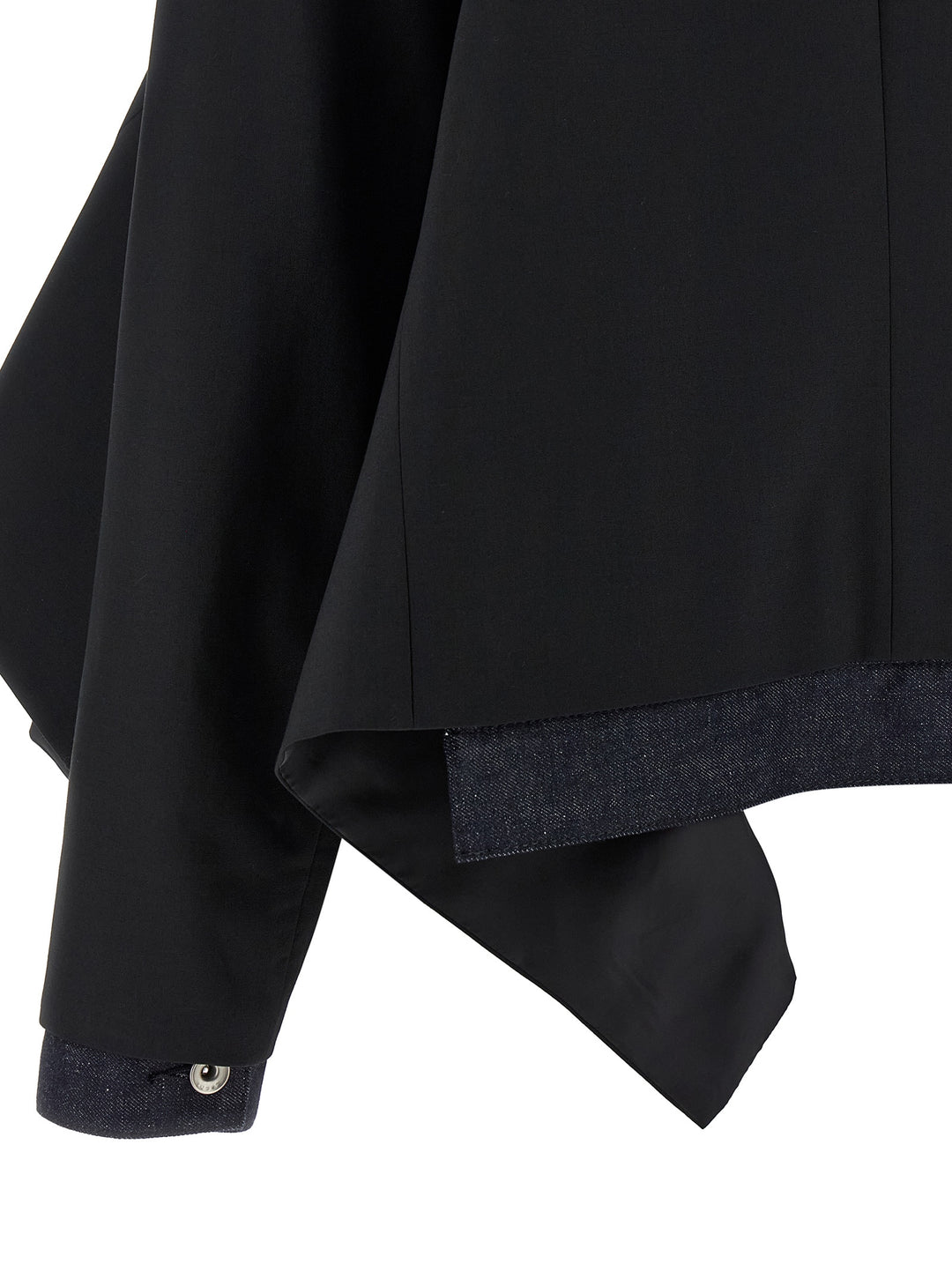 Sacai Denim Insert Blazer BlazerS - Nero | b1ba4631fe2b6a21c41f4b494ab00274672a36cb