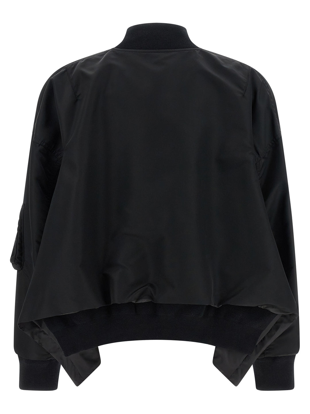 Sacai Asymmetrical Blouson Bottom Puffer Jackets - Nero | e31cb39c52ef33516ea9160f120a9c82be43ece5