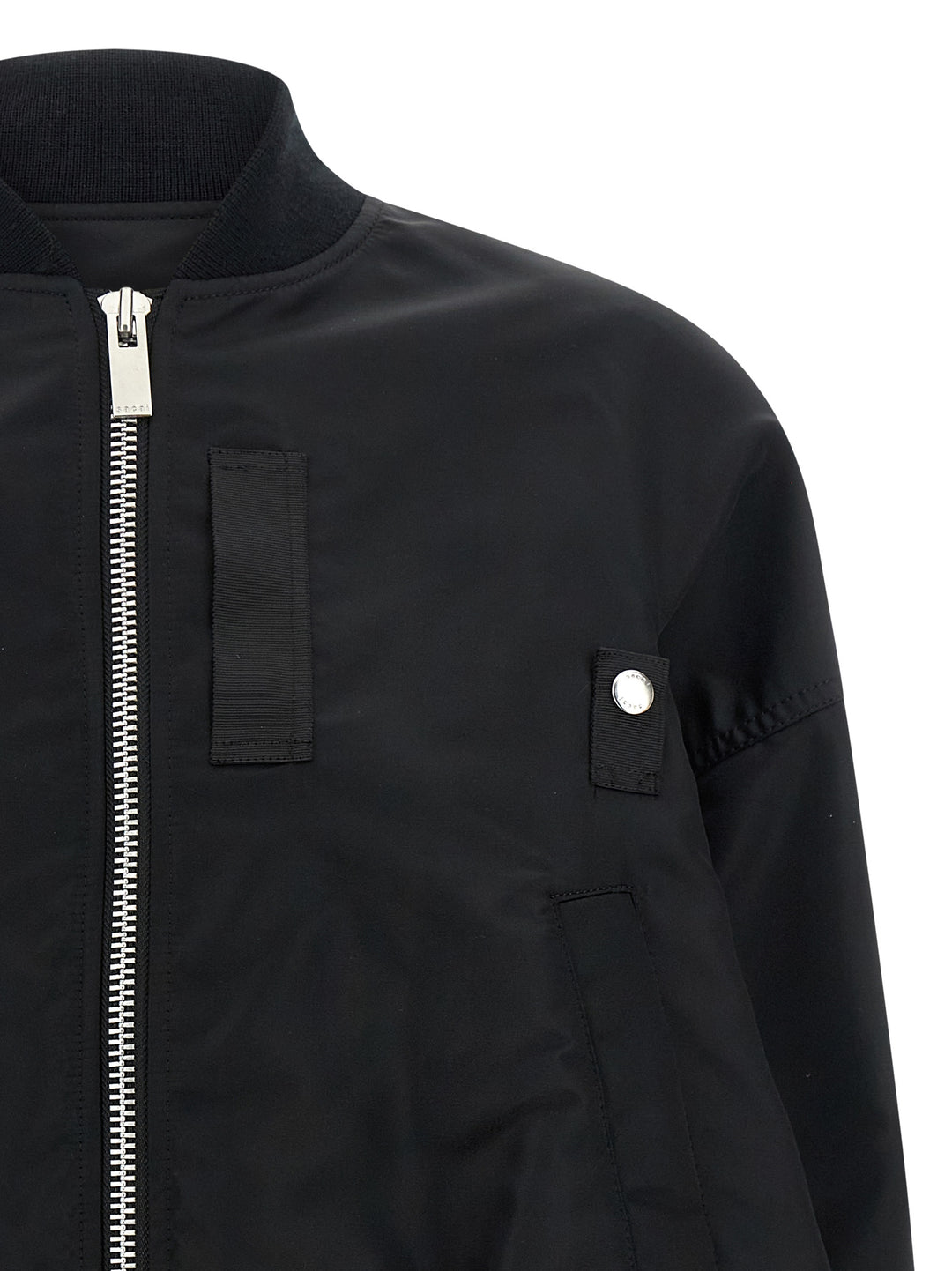Sacai Asymmetrical Blouson Bottom Puffer Jackets - Nero | 6d24b4e8a40b50d952b8117713da022e321b97a7