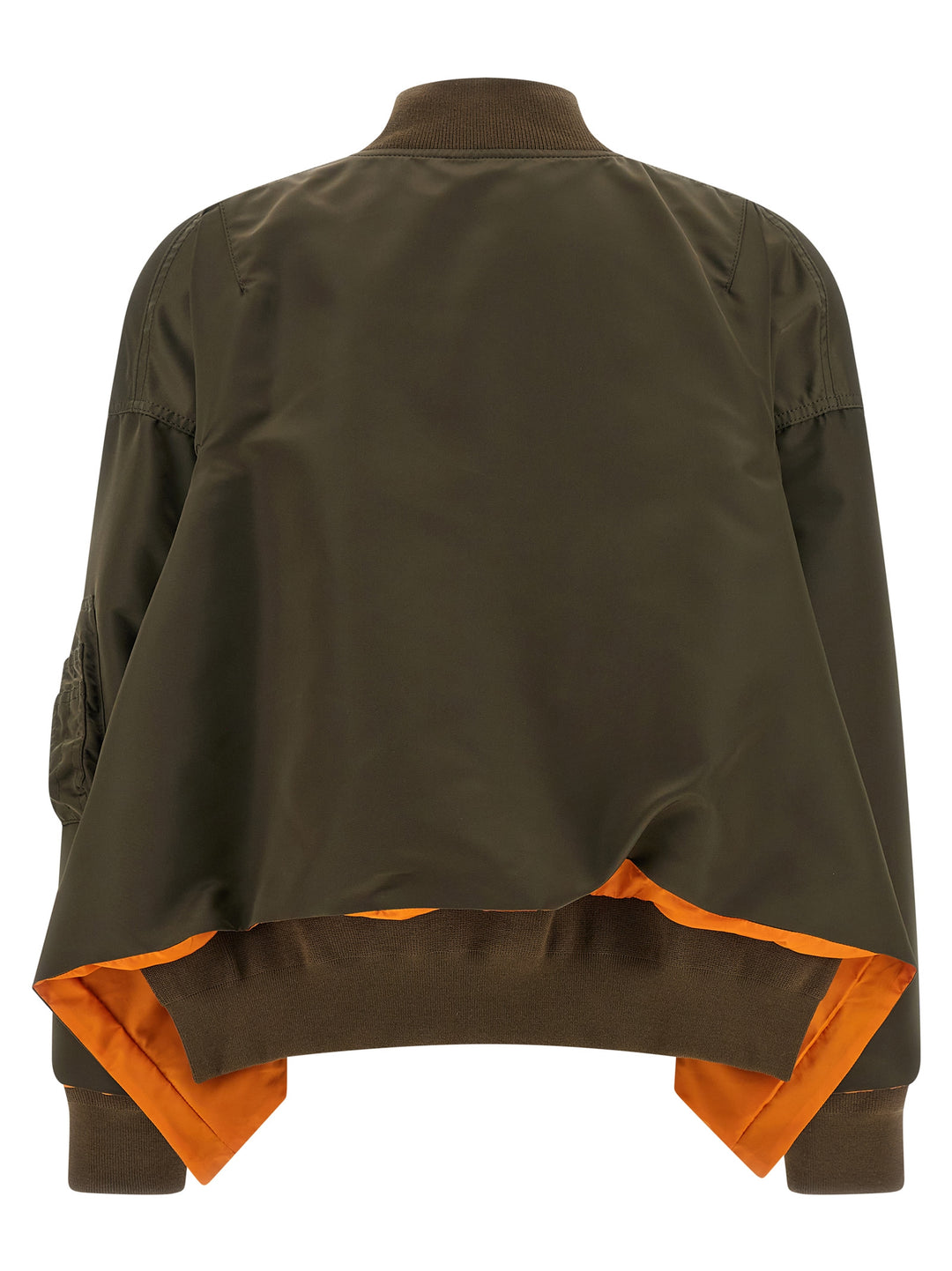 Sacai Asymmetrical Blouson Bottom Puffer Jackets - Verde | 1de04a902f5bb28a06e4637a8fb210873edad958