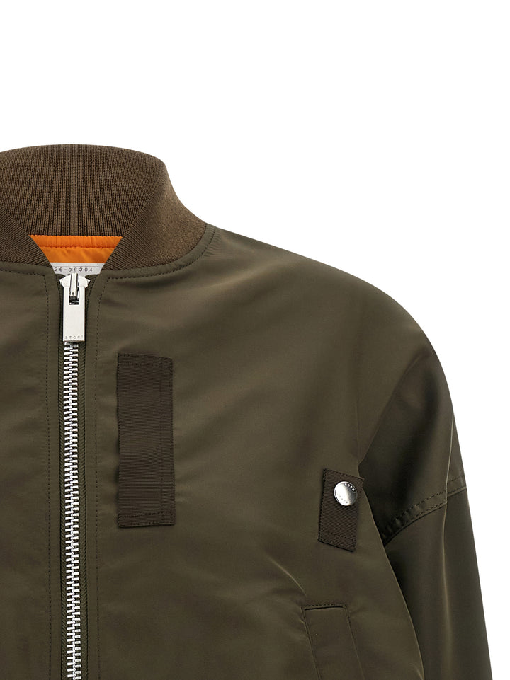 Sacai Asymmetrical Blouson Bottom Puffer Jackets - Verde | 0bf0fe9b7b40bb2f085bca2273a107c6fffa99c1