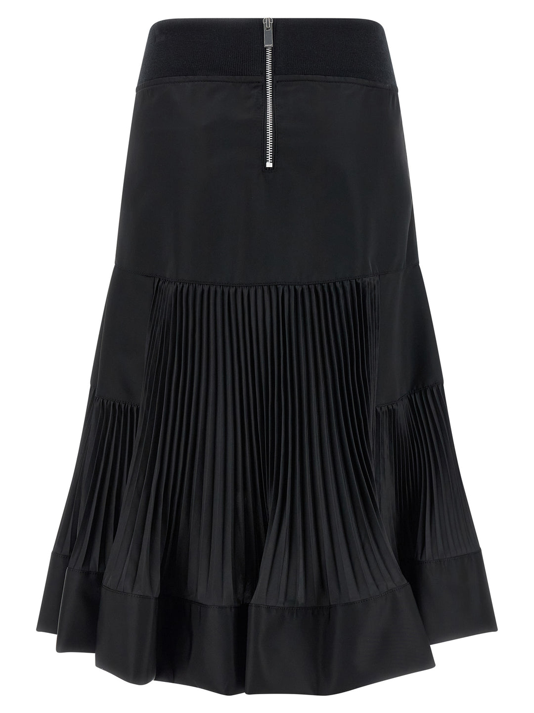 Sacai Pleated Insert Skirt Gonne - Nero | dfa9dfe5021b97fe29ff26e0a4a70d2cf0a0bd60