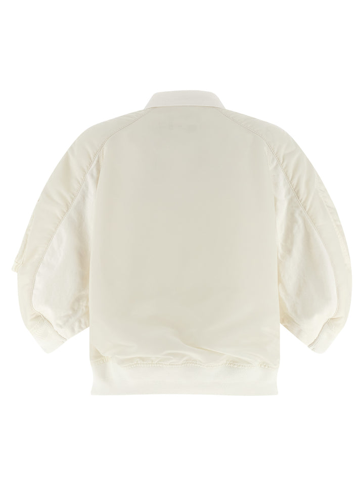 Sacai Hybrid Bomber Jacket Puffer Jackets - Bianco | 9a86487d4fd2271cd08a182ff4cc957cd1950b18