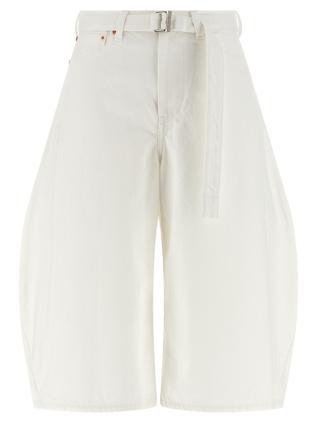 Sacai Bemuda Curved Leg Bermuda e Short - Bianco | c6e1060913256c7b9e275eaec59e11f8e373203e
