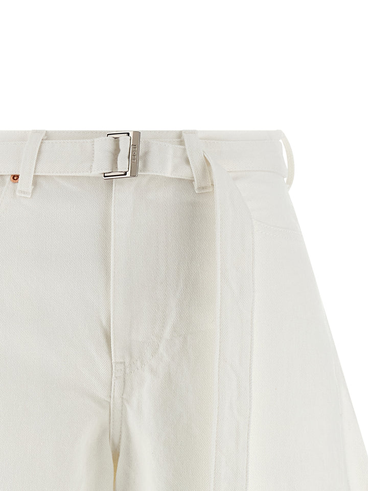 Sacai Bemuda Curved Leg Bermuda e Short - Bianco | f2269734a842ca4c8d4c32a0d75a2102d989292d