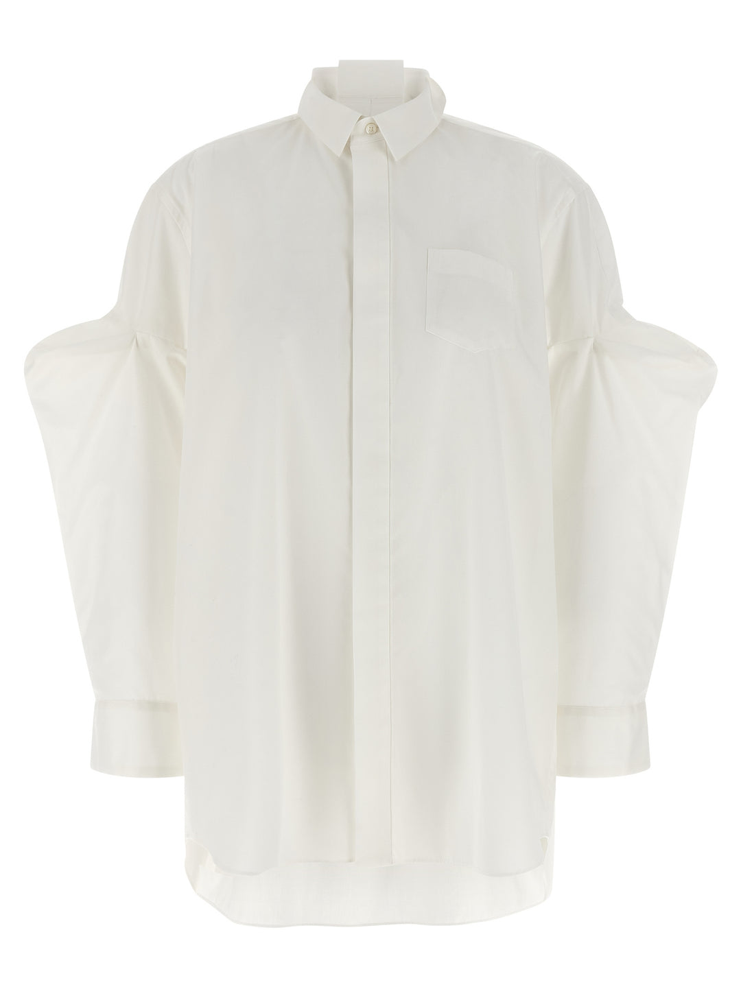 Sacai Poplin Shirt Camicie - Bianco | 83c5bca48ca3fbc96dcdd64d0b3d0a867d23bf41
