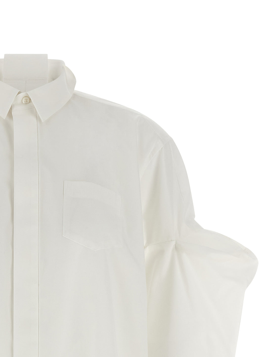 Sacai Poplin Shirt Camicie - Bianco | dfe3ace7a4de9b4d2d9755034a5d577ca0ce3aee