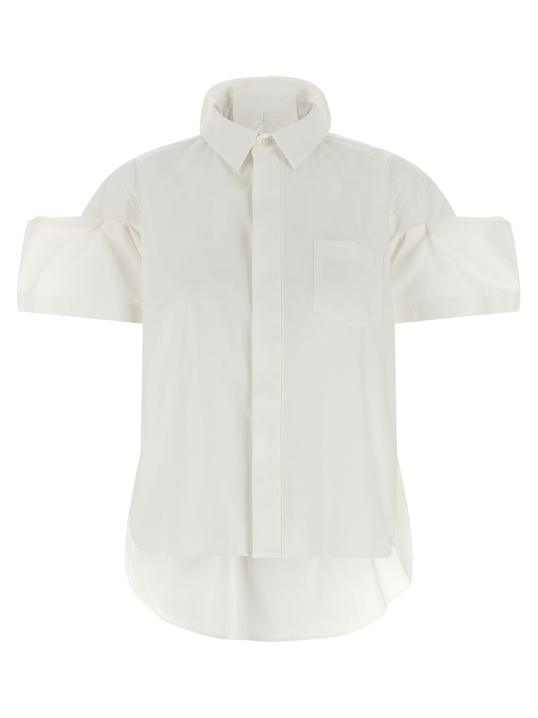 Sacai Poplin Shirt Camicie - Bianco | 3a6491a5d6a7b023eee820c4db00ca3a5d455f45