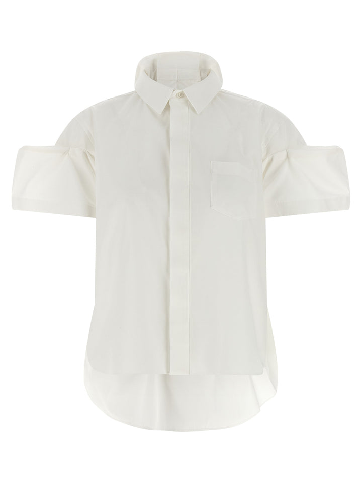 Sacai Poplin Shirt Camicie - Bianco | 3a6491a5d6a7b023eee820c4db00ca3a5d455f45