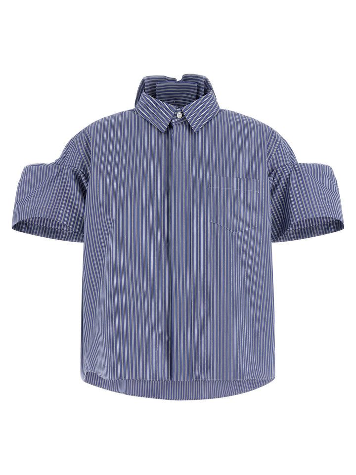 Sacai Striped Shirt Camicie - Blu | 114491bc671039bef35998fa64af029cebb6ff1f