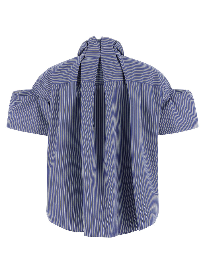 Sacai Striped Shirt Camicie - Blu | e80a7bcad82e067a62d8120de8c2d1648396f893