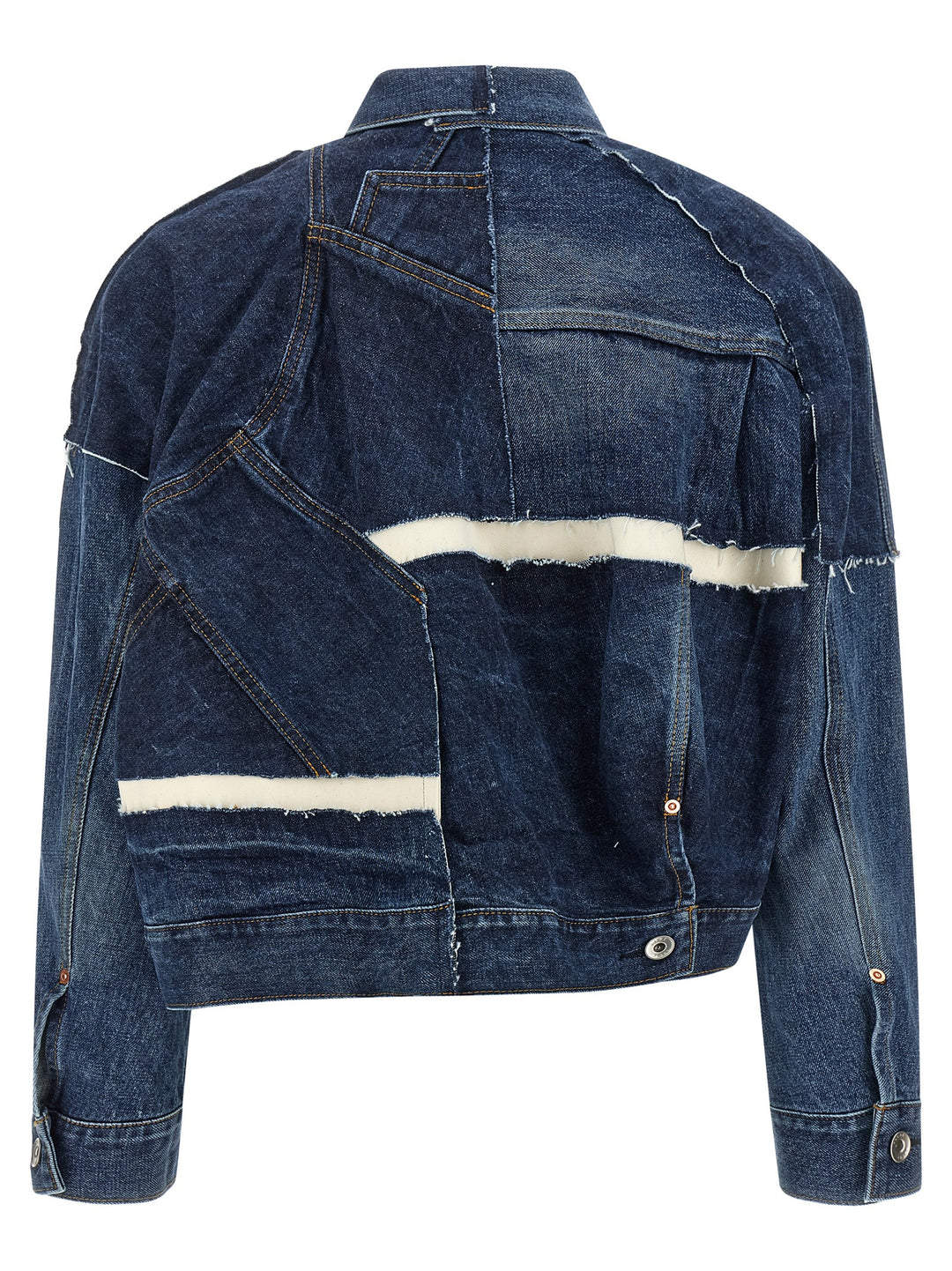 Sacai Patchwork Denim Jacket Puffer Jackets - Blu | 91f3d5b46dc4e407cbeaee6eee62e92cf007901a
