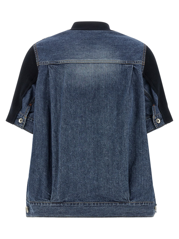 Sacai Denim X Knit Maglioni - Blu | 79a2a087ce09291c8d89aa0936e74f244d315dd3