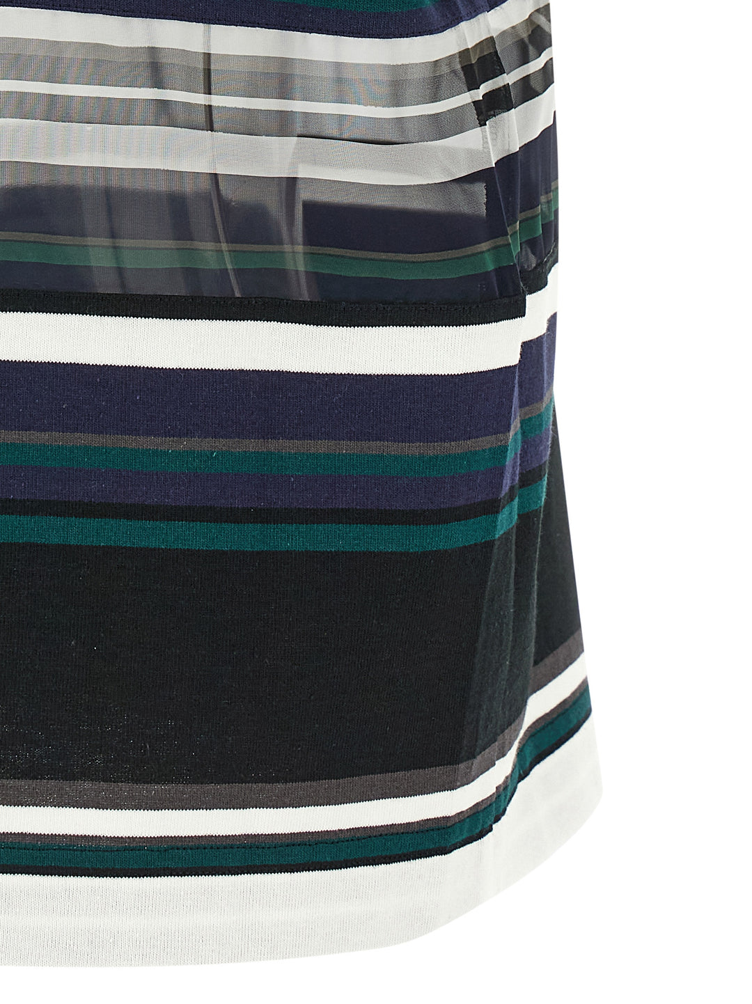 Sacai Organza Insert T shirt - Multicolor | 9eb665dc49f0465f13683e77fa735c9935c5ad34