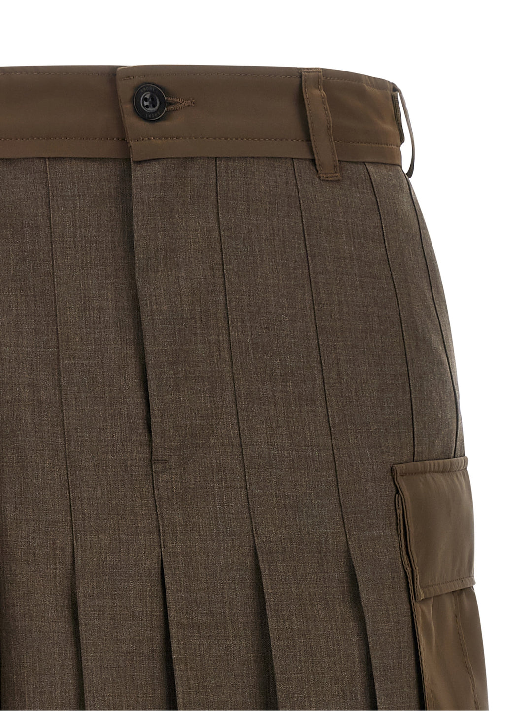 Sacai Hybrid Construction Skirt Gonne - Marrone | 1253879f4efd7c4cbdcdd449a8a89bcb3f62555a